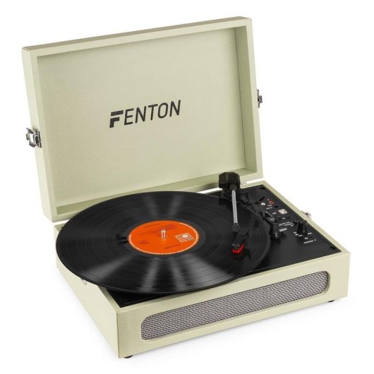 Tocadiscos Fenton RP118C Automático Verde Bluetooth USB 33/45/78 RPM