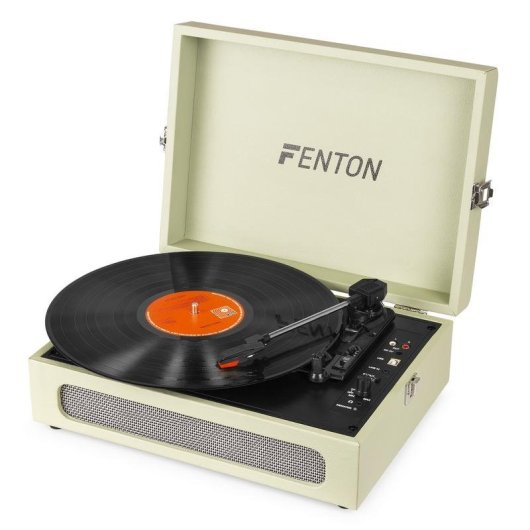 Tocadiscos Fenton RP118C Automático Verde Bluetooth USB 33/45/78 RPM