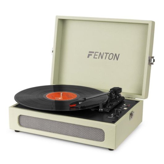 Tocadiscos Fenton RP118C Automático Verde Bluetooth USB 33/45/78 RPM