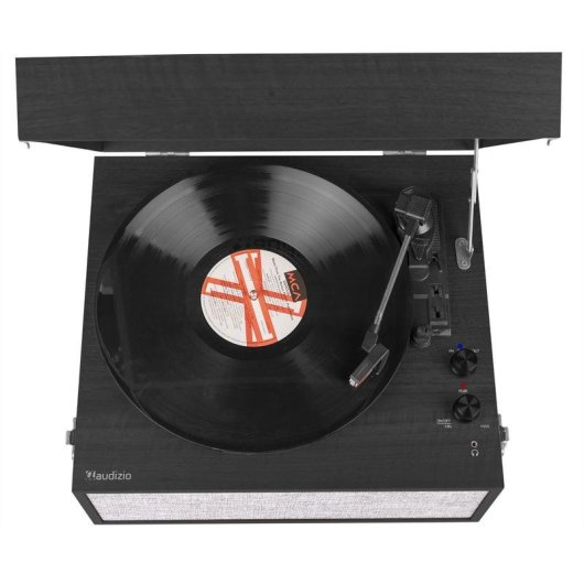 Tocadiscos Audizio FremontBK Automático Bluetooth 33/45/78 RPM Negro Gris