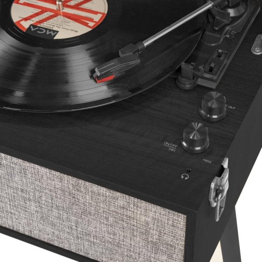Tocadiscos Audizio FremontBK Automático Bluetooth 33/45/78 RPM Negro Gris