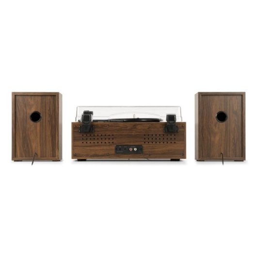 Tocadiscos Audizio Boston Bluetooth 3 velocidades madera altavoces LCD