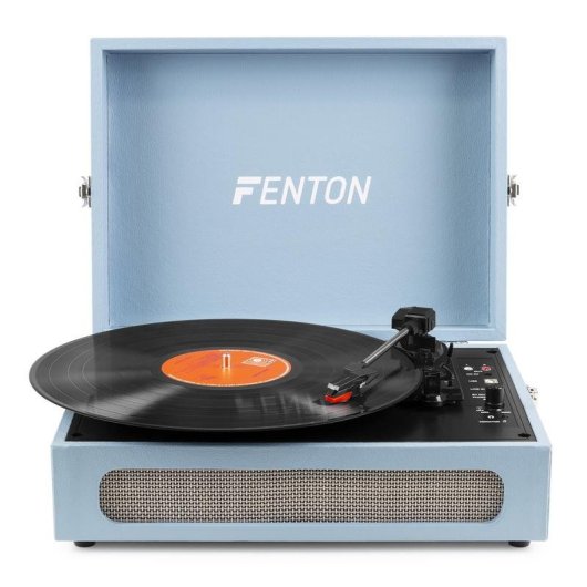 Tocadiscos Fenton RP118E Azul Bluetooth USB 33/45/78 RPM Salida RCA