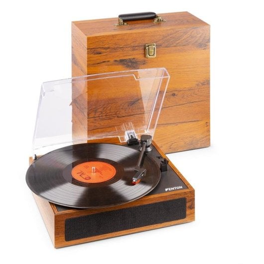 Tocadiscos Fenton RP170L Direct Drive Bluetooth 3 Velocidades Madera Vintage