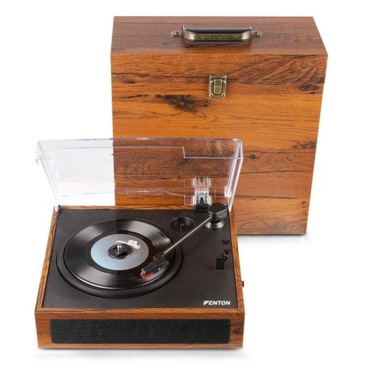 Tocadiscos Fenton RP170L Direct Drive Bluetooth 3 Velocidades Madera Vintage
