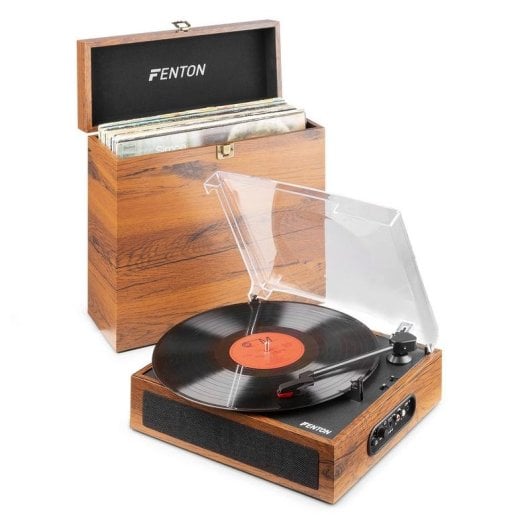 Tocadiscos Fenton RP170L Direct Drive Bluetooth 3 Velocidades Madera Vintage