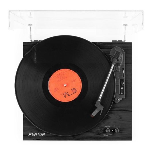 Tocadiscos Fenton RP165L Bluetooth Altavoces Integrados 50W Negro
