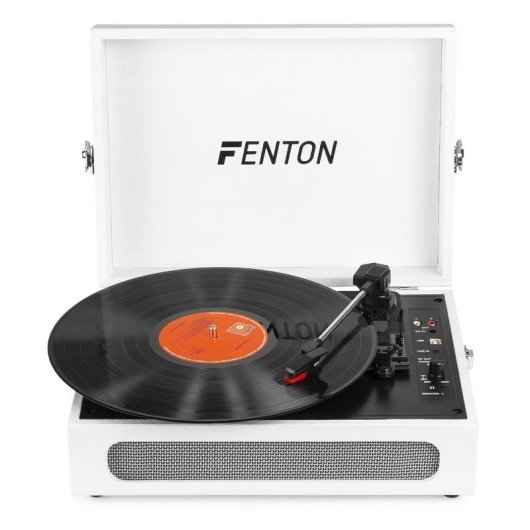 Tocadiscos Fenton RP118F Blanco Bluetooth USB 33/45/78 RPM Salida RCA