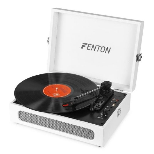 Tocadiscos Fenton RP118F Blanco Bluetooth USB 33/45/78 RPM Salida RCA