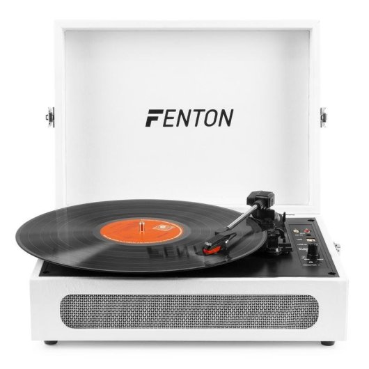Tocadiscos Fenton RP118F Blanco Bluetooth USB 33/45/78 RPM Salida RCA