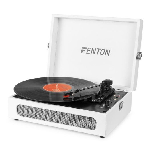Tocadiscos Fenton RP118F Blanco Bluetooth USB 33/45/78 RPM Salida RCA