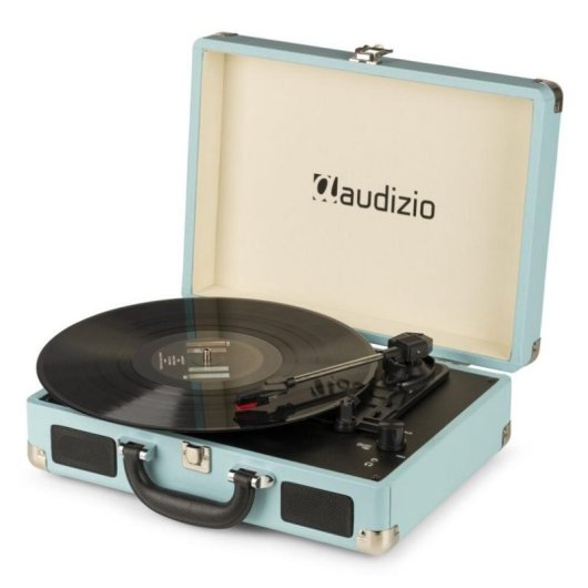 Tocadiscos Audizio RP114BL Azul 3 Velocidades USB Altavoces Integrados