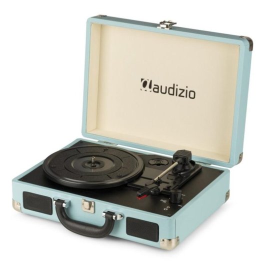 Tocadiscos Audizio RP114BL Azul 3 Velocidades USB Altavoces Integrados
