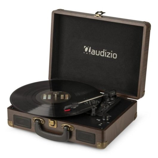 Tocadiscos Audizio RP114W Marrón 3 velocidades USB Altavoces integrados