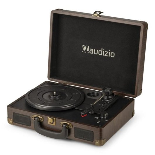 Tocadiscos Audizio RP114W Marrón 3 velocidades USB Altavoces integrados