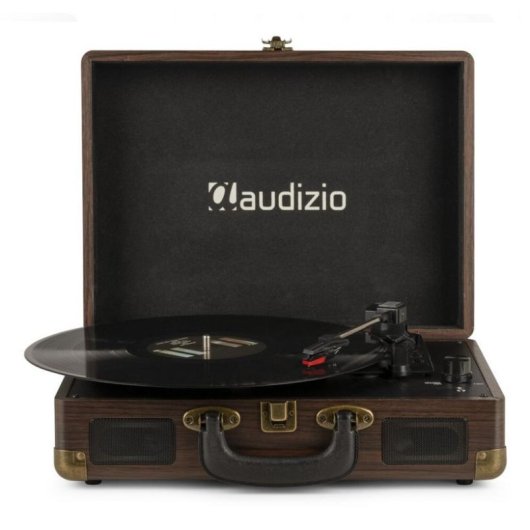 Tocadiscos Audizio RP114W Marrón 3 velocidades USB Altavoces integrados