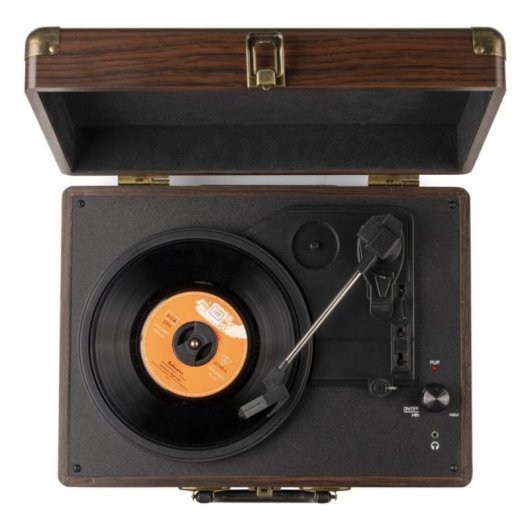 Tocadiscos Audizio RP114W Marrón 3 velocidades USB Altavoces integrados