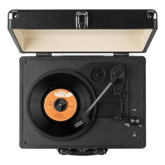 Tocadiscos Audizio RP114BK Negro 3 velocidades USB Altavoces integrados