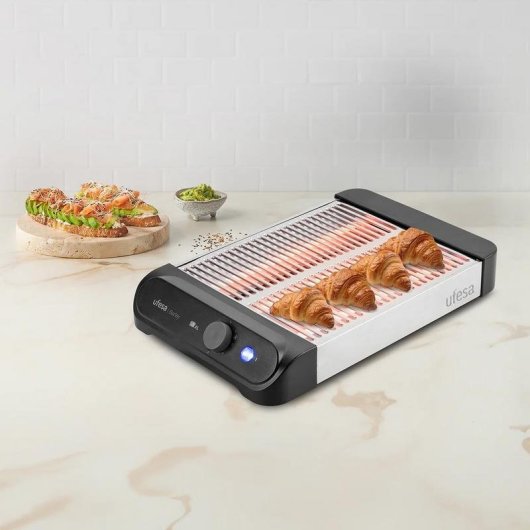 Grille-pain Ufesa Barley Inox 4 tranches 900W surface XL