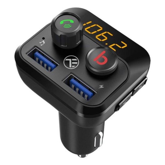 Transmisor FM Tellur FMT-B8 Bluetooth Manos Libres USB MicroSD Negro