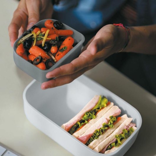 Fiambrera Haier HAGSG4080 Gris Rectangulaire Hermétique Micro-ondes/Lave-vaisselle