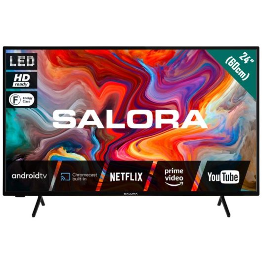 TV Salora LED SMART24TV 24" HD 50Hz Smart TV Android TV HDR10 HLG WiFi