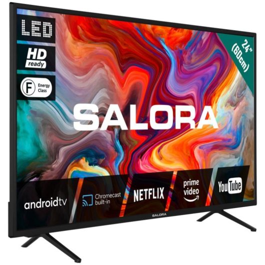 TV Salora LED SMART24TV 24" HD 50Hz Smart TV Android TV HDR10 HLG WiFi