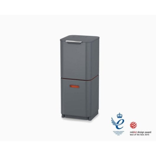 Abfallbehälter Joseph Joseph Totem Compact 40L 2-Kammern Grau Küche