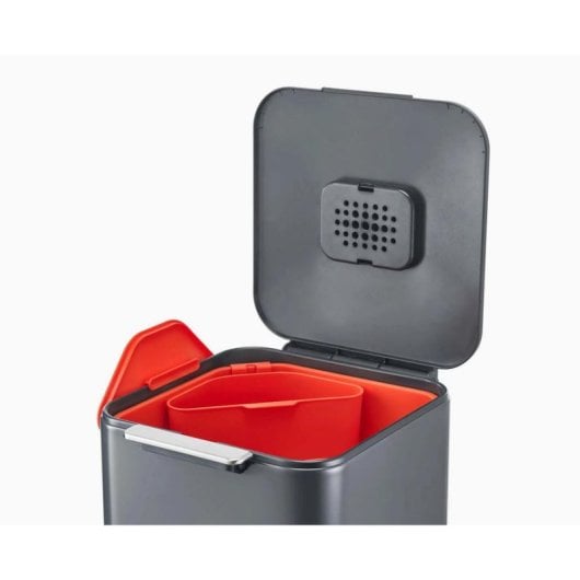 Abfallbehälter Joseph Joseph Totem Compact 40L 2-Kammern Grau Küche