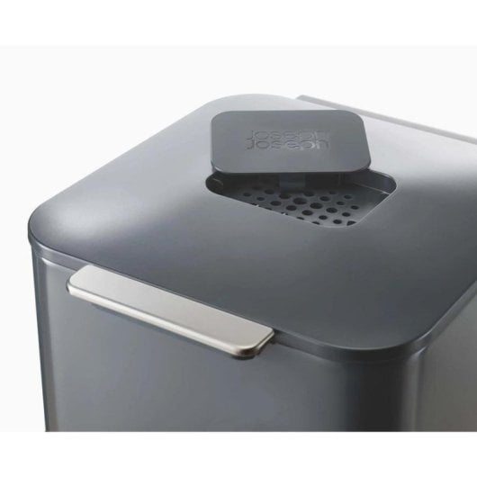 Abfallbehälter Joseph Joseph Totem Compact 40L 2-Kammern Grau Küche
