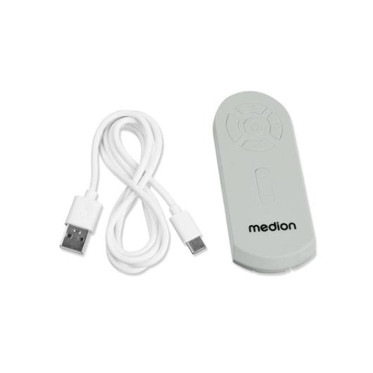 Ventilatore Medion E10 TF Blade 5 velocità LED Batteria 10000mAh Grigio/Bianco