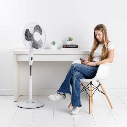 Ventilador Taurus Greco 16CR Pure blanco 40 cm 3 velocidades oscilante