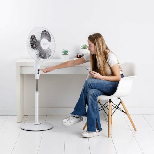 Ventilador Taurus Greco 16CR Pure blanco 40 cm 3 velocidades oscilante