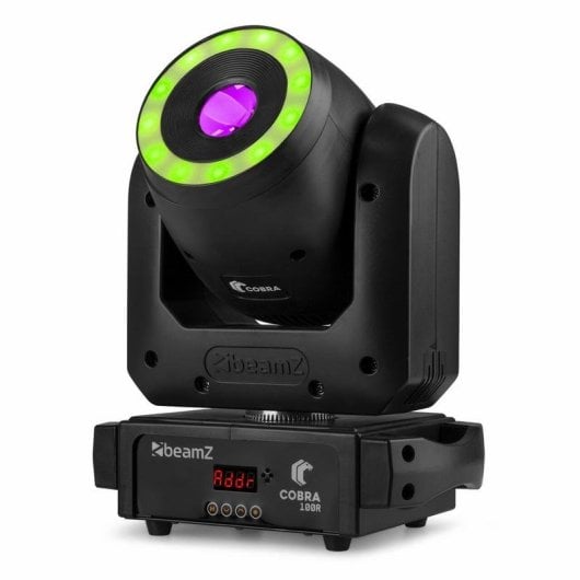 Estroboscópio BeamZ COBRA 100R LED 100W RGBW DMX Preto IP20