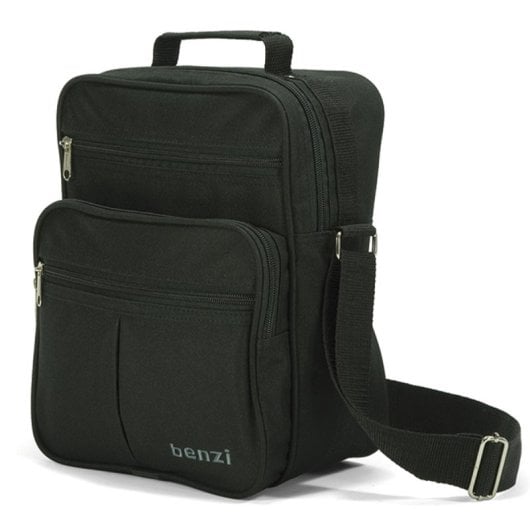 Sac bandoulière unisexe Benzi Bz3325 9L, sac compact à poches multiples, polyester résistant, noir