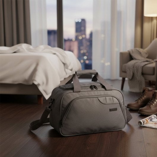 Sac de voyage Benzi Bz5410 20L, compatible Ryanair, 40×20×25 cm, léger et résistant, avec poche pour documents et bandoulière réglable, gris