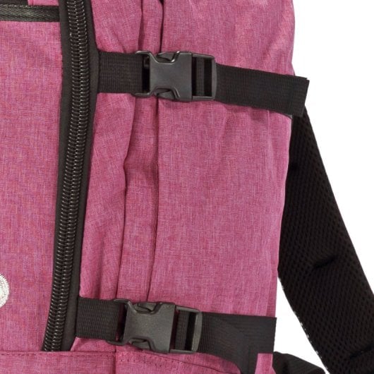 Mochila de viagem Benzi Bz5771, 24L, 40×30×20 cm, compatível com as malas Vueling e Volotea, compacta, leve e resistente, com pega para bagagem, cor-de-rosa.