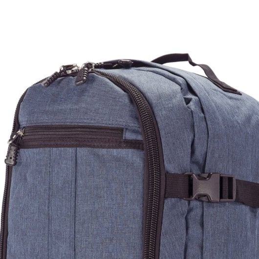 Mochila de viagem Benzi Bz5771, 24L, 40×30×20 cm, compatível com as malas Vueling e Volotea, compacta, leve e resistente, com pega para bagagem, azul escuro.