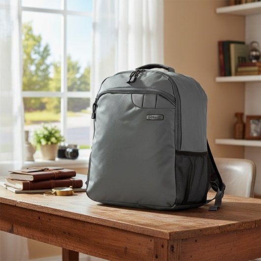 Sac à dos cabine Benzi Bz5646 20 L, 40 × 25 × 20 cm, léger et confortable, avec poches latérales, compatible avec Ryanair et Vueling, gris