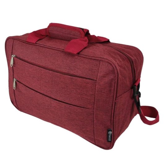 Benzi BZ5496 Bolsa de Viaje 20L, Apta para Ryanair y Vueling, 40×25×20 Cm, 3 Compartimentos, Correa Ajustable, Poliéster
