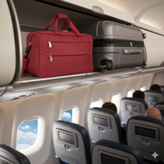 Benzi BZ5496 Bolsa de Viaje 20L, Apta para Ryanair y Vueling, 40×25×20 Cm, 3 Compartimentos, Correa Ajustable, Poliéster