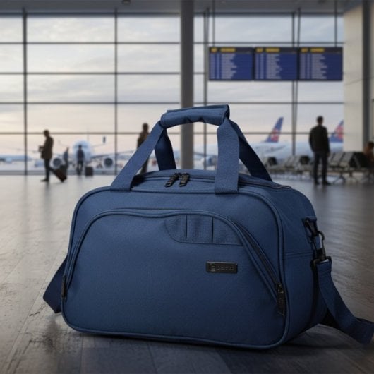 Sac de voyage Benzi Bz5410 20L, compatible Ryanair, 40×20×25 cm, léger et résistant, avec poche pour documents et bandoulière réglable, bleu