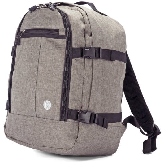 Mochila de viagem Benzi Bz5771, 24 litros, 40×30×20 cm, compatível com malas Vueling e Volotea, compacta, leve e resistente, com pega para bagagem, cinzenta.
