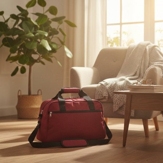 Sac de voyage Benzi Bz5528, 40 × 20 × 25 cm, 55 l, compatible Ryanair et Vueling, polyester imperméable, bandoulière réglable et poche avant, rouge