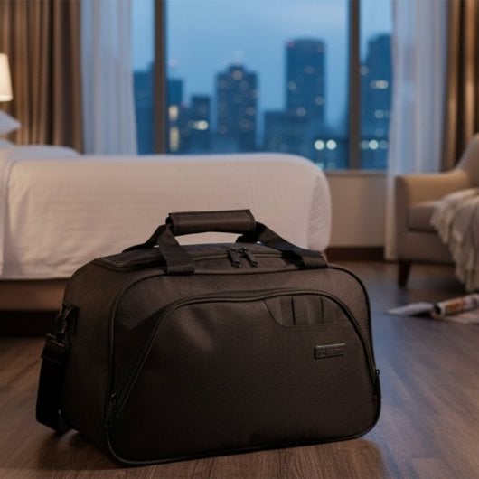 Sac de voyage Benzi Bz5410 20L, compatible Ryanair, 40×20×25 cm, léger et résistant, avec poche pour documents et bandoulière réglable, noir