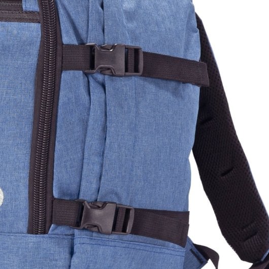 Mochila de viagem Benzi Bz5771, 24L, 40×30×20 cm, compatível com Vueling e Volotea, compacta, leve e resistente, com pega para bagagem, azul claro.