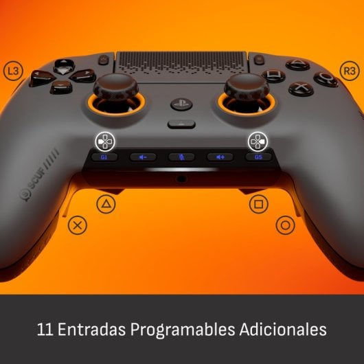 Mando inalámbrico SCUF Omega Gris Acero para PS5 y PC con 11 Entradas Programables