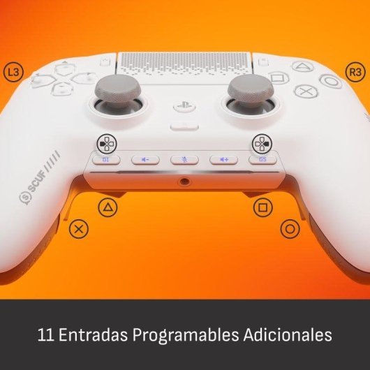 Mando inalámbrico SCUF Omega Blanco para PS5 y PC con 11 Entradas Programables
