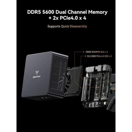 Minis Forum UM890 Pro AMD Ryzen 9 8945HS 32GB 1TB SSD Radeon 780M WiFi 6E VESA