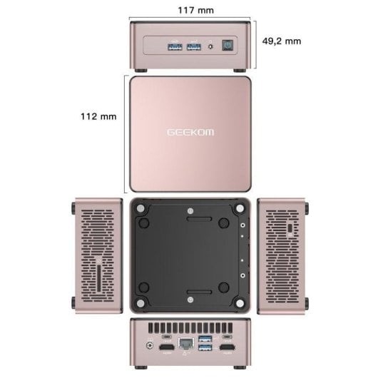 GEEKOM Mini PC A5 Ryzen 7 5825U 16GB RAM 512GB + Win11 Pro